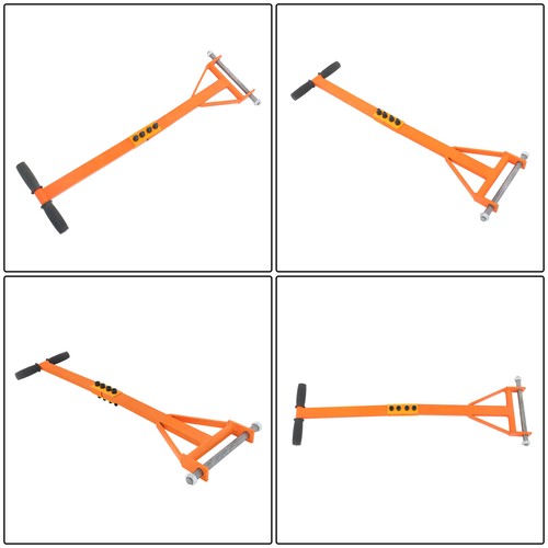 4 Pcs Machinery Skates Dolly With Handle 360�� Rotation 6T/13200Lbs Heavy Duty