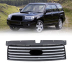 For Subaru Forester 2006-2008 Plastic Front Bumper Upper Grille w/ Silver Trim