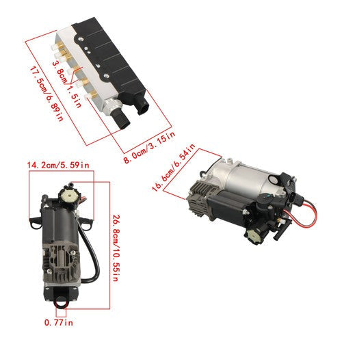 2203200104 For Mercedes W220 S500 S350 Air Ride Compressor &Valve Block Assembly