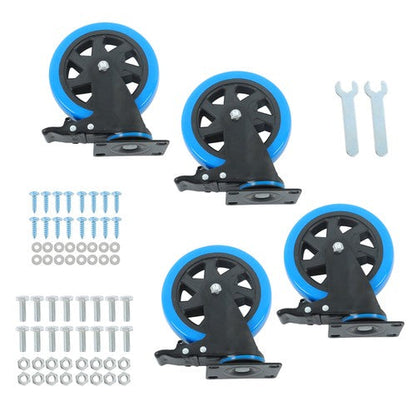 6 Inch Swivel Caster Wheels, Casters Set of 4 Heavy Duty with Brakes