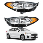 Headlight Fit For Ford Fusion 2017-2019 Headlamps Driver + Passenger Side Pair
