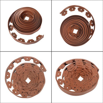 2” No Dig Lawn Border L-shaped Lawn Garden Edging Kit W/ 40 Spikes Plastic 40FT