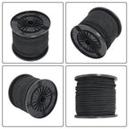 3/8in×250ft Nylon Solid Braid Rope High UV Abrasion Resistance Industrial Black