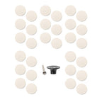 30Pcs 2" - 8mm Thick Wool Fabric Disc Polishing Buffing Pads Wheels 1/4" Shank