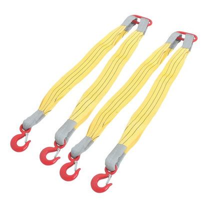 2 PCS 3.3ft Lifting Slings Straps with Hooks Two Leg Rigging Straps 4410 lbs