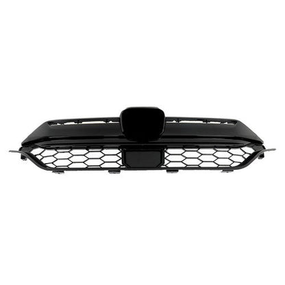 For Honda CR-V 2020-2022 Plastic Front Bumper Grille w/ 2pcs Chrome Trim Strip