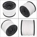 1/8 Inch Hollow Braid Polypro Rope 1000FT 350 Pounds Tensile Strength White