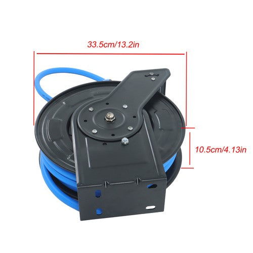 Scalable Hose Spool 1/2" x 50 Ft , Industrial Grade Rubbe, Air Hose Reel
