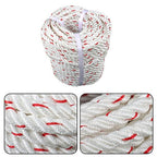 1/2 'X 120'High Strength Braided Rope Breaking Strength 1160 Pounds White Red