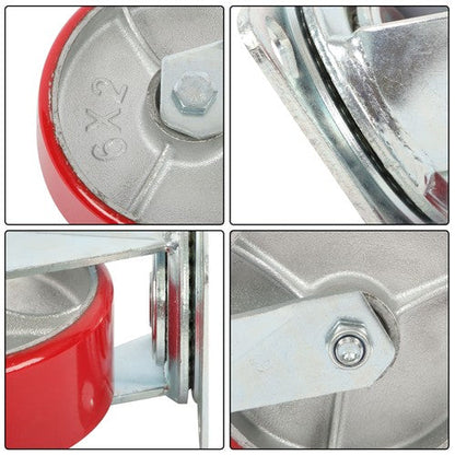 6" × 2" Tilt Casters Heavy Duty Swivel Caster Wheel 1250 Lbs Industrial Casters