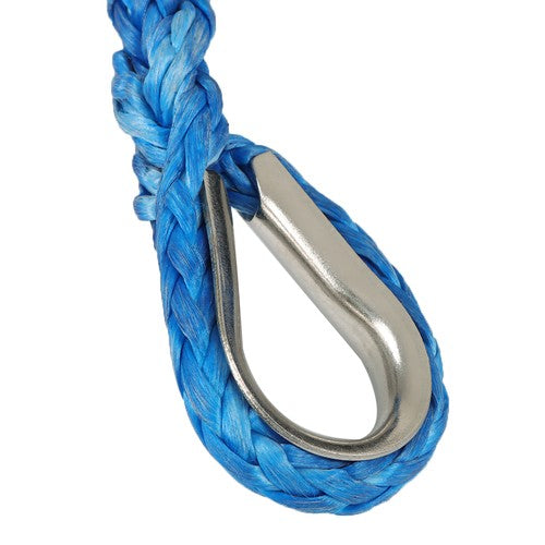 For ATV 5/16"x50' 12000LBS Blu Synthetic Winch Rope Line Recovery Cable