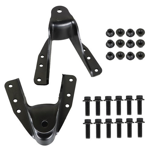 2Pcs Rear Leaf Spring Forward Shackle Bracket Hanger For 83-97 Ford F-250 F-350