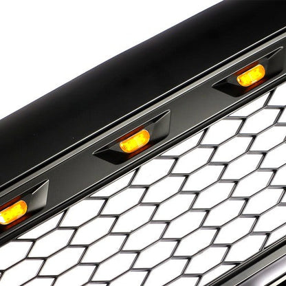 Black Plastic Front Upper Bumper Grille W/ LED For Toyota Tacoma 2005-2011