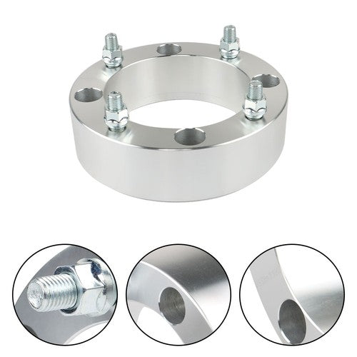 4X Wheel Spacers 4x156 2" 131mm M12x1.5 Silver For Polaris Ranger RZR 2013+