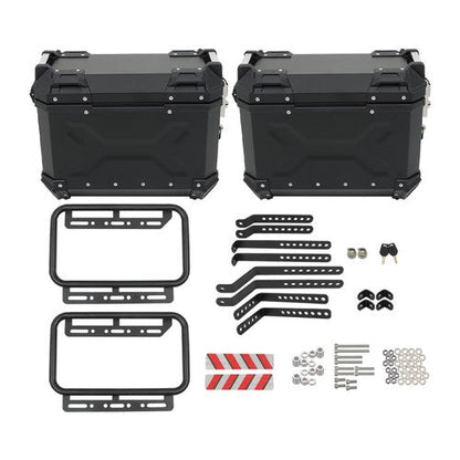 Motorcycle 36L Side Case Hard Saddlebag + 55L Top Case Tail Box Luggage New