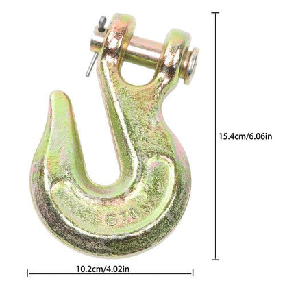 4Pcs 1/2" Clevis Grab Hook G70 Forged Steel Chain Hook Fracture Strength 48000lb