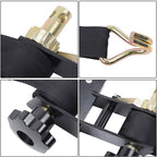 Ladder Rack Ratchet Tie Downs*4 Steel Black 500lbs 1.5in*7.5ft 1.4in Square Tube