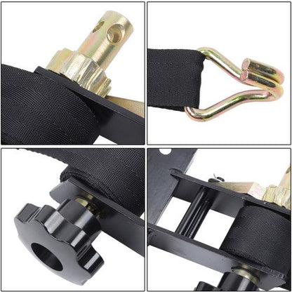 Ladder Rack Ratchet Tie Downs*4 Steel Black 500lbs 1.5in*7.5ft 1.4in Square Tube