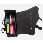 New For Sportster 883 Dyna Moto PU Leather Luggage Tool Saddlebag Saddle Bags