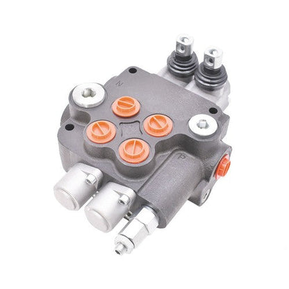 2 Spool 21 GPM 3600 PSI NEW Hydraulic Control Valve Double Acting SAE Ports