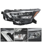 Clear Lens New For Nissan Versa S SR SV 2020-2021 Pair Headlight Replacement LED