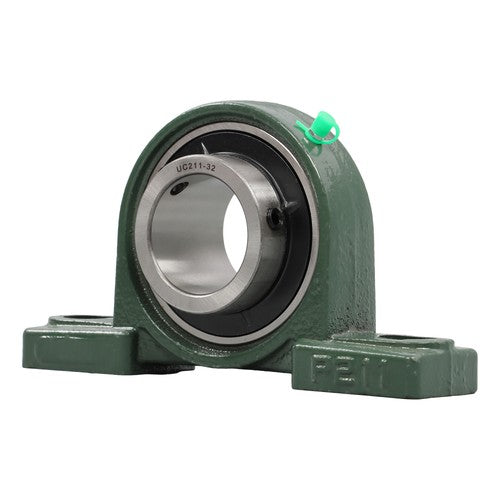 2PCS UCP211-32 Solid Base Pillow Block Bearing 2" Bore Self Aligning 2 Bolt