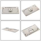 6 Inch Deep 8 Pack Restaurant Steam Table Pans 1/3 Size with Non-Stick Coating