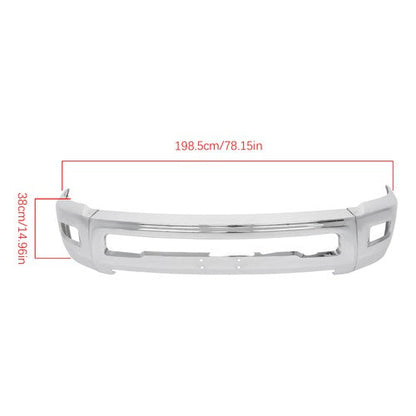 Chrome Split Front Bumper Without Sensor Hole For Dodge RAM 2500 3500 2010-2018