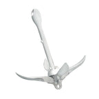 1-Pcs White 7.05lb Marine Kayak Anchor Kit Folding Grapnel Boat Anchor with Claw