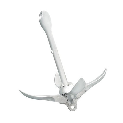 1-Pcs White 7.05lb Marine Kayak Anchor Kit Folding Grapnel Boat Anchor with Claw