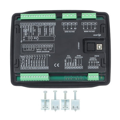Automatic Start HGM6120N Generator Controller Voltage Controller Replacement