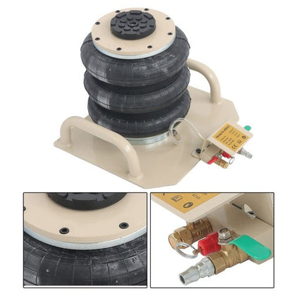 Air Jack 3 Ton/6600lbs Pneumatic Triple Bag Air Jack w/ Side Handles & Six Steel