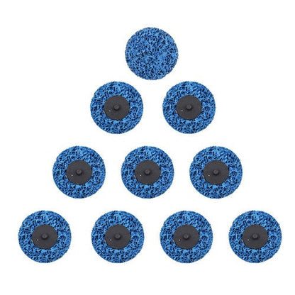 3" Blue Quick Change Easy Strip & Clean Discs For Paint Rust 10 Pack
