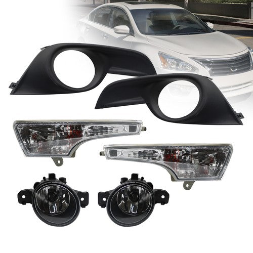 Fog Lights & Corner Turn Signal Lamps w/o Wiring for 2013-2015 for Nissan Altima