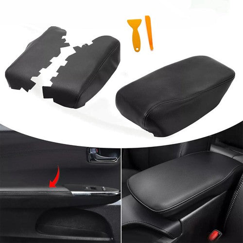 Door Panel Center Console Lid Armrest Cover Black for Toyota Avalon 2013 2018