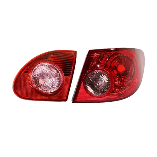 Outer Inner Tail Lights Clear Lens for 2003-2008 for Toyota Corolla Right Side