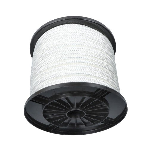 3/8 Inch Nylon Rope 250 Foot Sturdy Spool Nylon Solid Braid Rope White