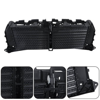 Black Upper Radiator Grille Air Shutter Assembly W/Motor For Ford F150 2015-2017