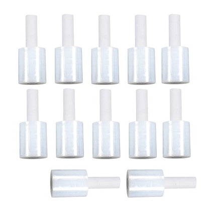 12 Rolls 5" in. x 1000FT 80 Gau Stretch Shrink Film Hand Wrap With Handle -CLEAR