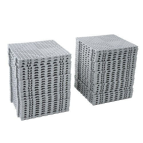 50PCS 12 x 12in Interlocking Drainage Floor Tiles Modular Interlocking Tile Gray