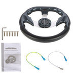 12" inch Golf Cart Steering Wheel For Yamaha EZGO Club Car Black USA