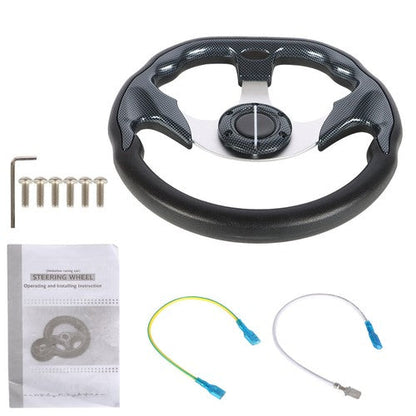 12" inch Golf Cart Steering Wheel For Yamaha EZGO Club Car Black USA