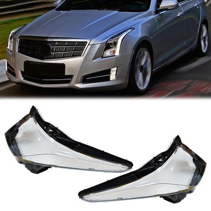 Front Headlight Lamp Lens Cover Side For Cadillac ATS 2013-18 Left+Right