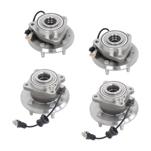 Front + Rear Wheel Bearing Hubs Assembly Kit For Chevy Equinox Captiva Sport