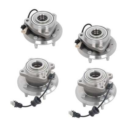 Front + Rear Wheel Bearing Hubs Assembly Kit For Chevy Equinox Captiva Sport