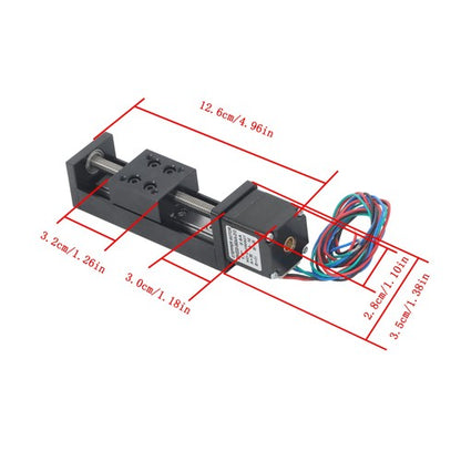 50mm T-type ball screw slide module, T6x1 linear actuator NEMA 11-step motor
