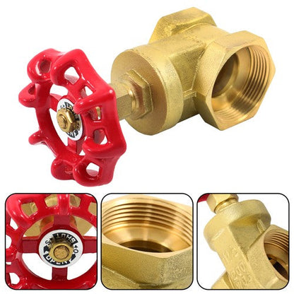 1-1/2" NPT 200psi Brass Gate Valve Rotary Globe Valve DN40 Female Threaded New