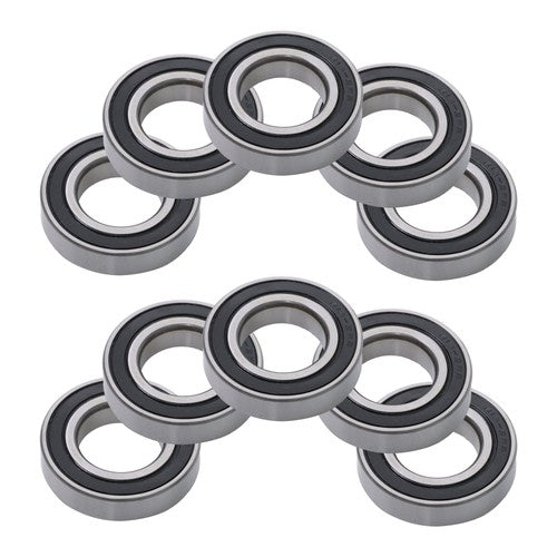 10Pcs R18-2RS 1-1/8" × 2-1/8" ×1/2" Double Rubber Seals Deep Groove Ball Bearing