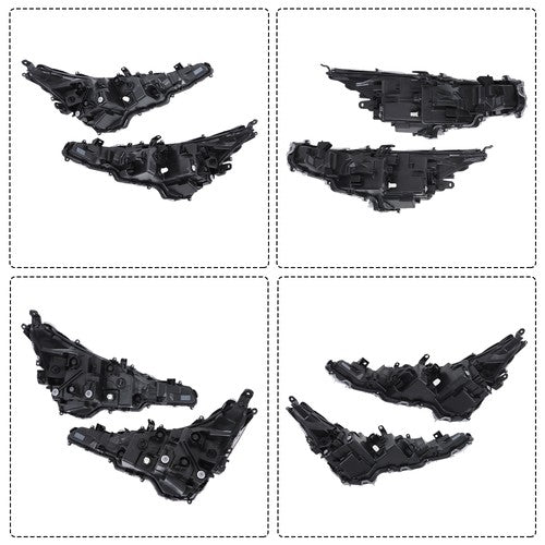 Black For Toyota Corolla 2023-2024 Pair LED Clear Headlights&Front Lower Grill