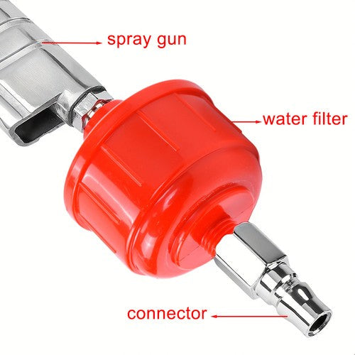 10PCS DISPOSABLE INLINE AIR FILTERS FIT FOR HVLP Paint Spray Gun Universal Red